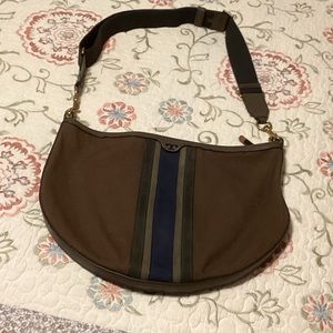 Tory Burch great and navy hobo bag